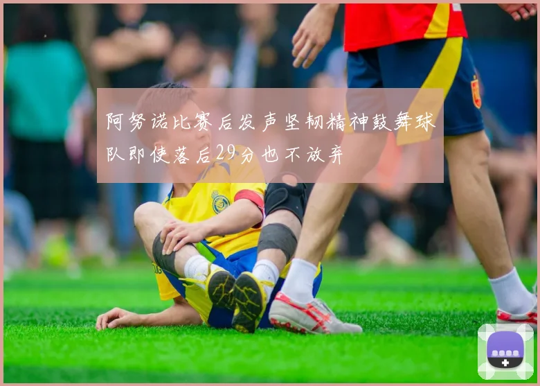 阿努诺比赛后发声坚韧精神鼓舞球队即使落后29分也不放弃